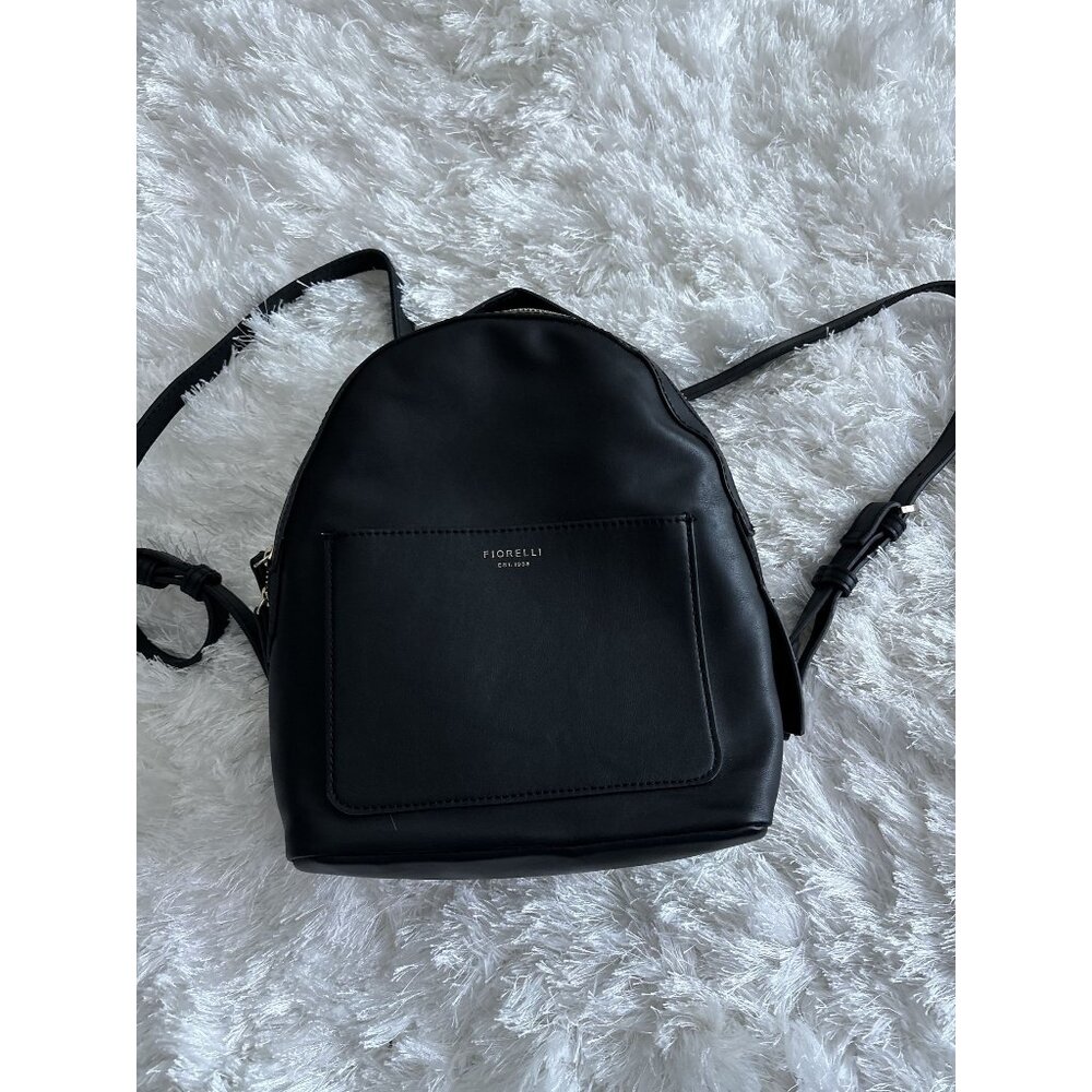 FIORELLI Black Anouk‎ small Black Backpack Purse Bag Minimalist